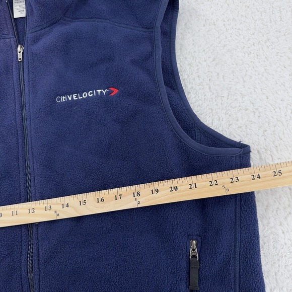 Patagonia Synchilla‎ Vest Mens XL Navy Blue Fleece Full Zip Citi Velocity Logo - Picture 6 of 7